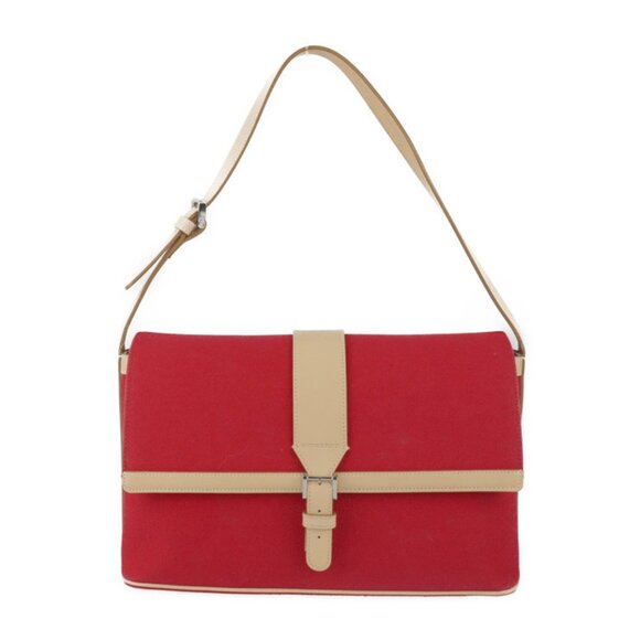 BURBERRY Beige Leather Shoulder Bag - Picture 1 of 8